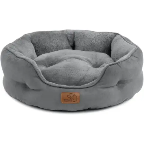 [Gratis Wasserdichte Haustierdecke] BEDSURE Waschbares Katzenbett mit doppelseitigem Innenkissen für Katzen oder kleine Hunde - Größe M - 63x53x20cm - Grau