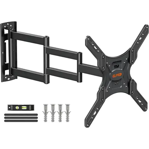 Long Reach TV Wall Bracket for Most 26-60inch TVs with 749mm Extension Arm, Full Motion Corner Wall Mount, Max VESA 400 x 400 mm up to 35 kg, Tilt & 180° Rotatable
