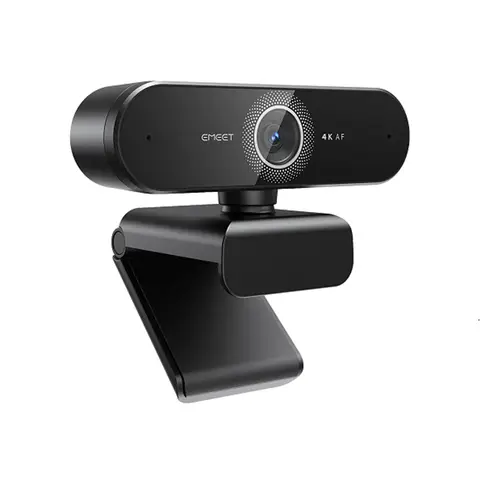 EMEET 4K Webcam with Dual Noise-Reducing Microphones, Auto Light Adjustment, 360° Rotatable Mount, Plug & Play USB Webcam for Windows/macOS，E3131