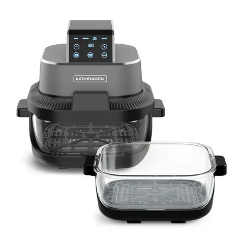 KITCHENCOOK MODELE CRISPX FRITEUSE A AIR PANORAMIQUE AVEC BOLS EN VERRE 