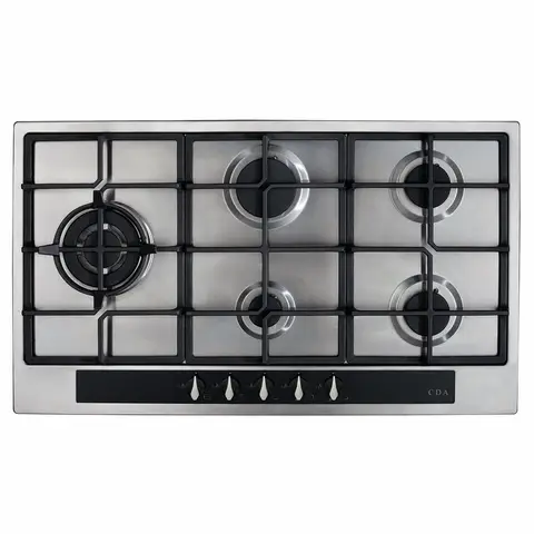 CDA HG9351SS 90cm Five Burner Gas Hob, Stainless Steel
