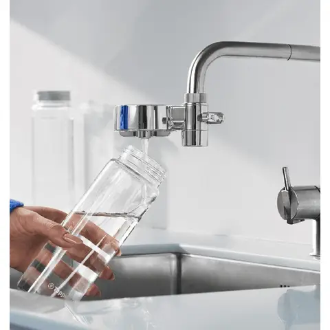 Tappwater EcoPro Compact Tap Water Filter, 5-Stage Nanotechnology Water Filtration System, Chrome - T3UC-P101