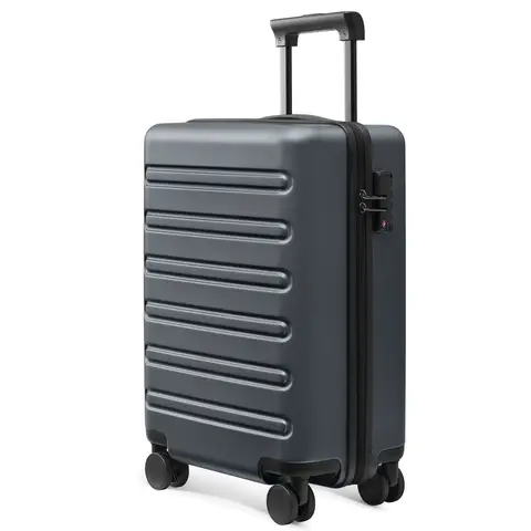 NINETYGO ANDES, valise cabine, 55,88 x 35,56 x 22,86 cm, approuvée par les compagnies aériennes, valise 50,80 cm avec doubles roues pivotantes silencieuses, coque rigide, bagage de voyage léger, approuvée par la TSA, noir, 20 pouces