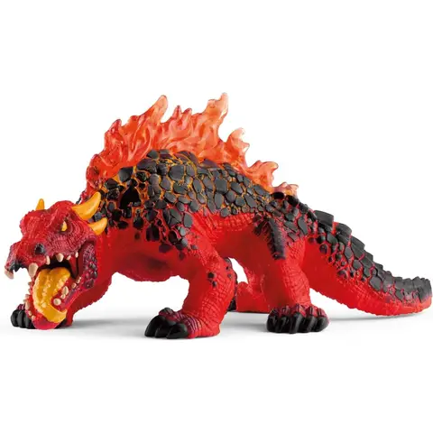 Schleich ELDRADOR CREATURES | Magma-Drache 70156 | Riesenechse mit beweglichem Kiefer | Detaillierte Monsterfigur | Tolles Geschenk & Highlight für jede Sammlung | Spielzeug ab 7 Jahren | 18 x 8 x 8 cm