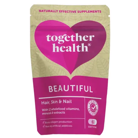 TOGETHER HEALTH - Beautiful Hair, Skin & Nails - w/ Hylauronic Acid & Silica - 60 CAPS