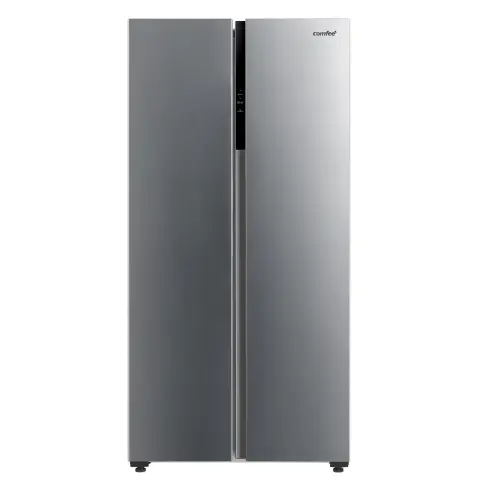 MIDEA-COMFEE Réfrigérateur-congélateur américain, No Frost, Compresseur Inverter, Hauteur 177,5 cm, 460 L (271+189) Réfrigération, Double contrôle, SuperCool, Acier inoxydable RCS609IX2 [Classe énergétique E]