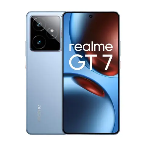realme GT7 5G Smartphone, 12+512GB, 7000 mAh Akku, 120W Ladegerät, Dimensity 9400e Chipset, IMX906 50MP Kamera, AI-Planer, 6000nits Pro-Esports 120Hz Display, IP69, Blau, Amazon Exklusiv (ohne Adapter)