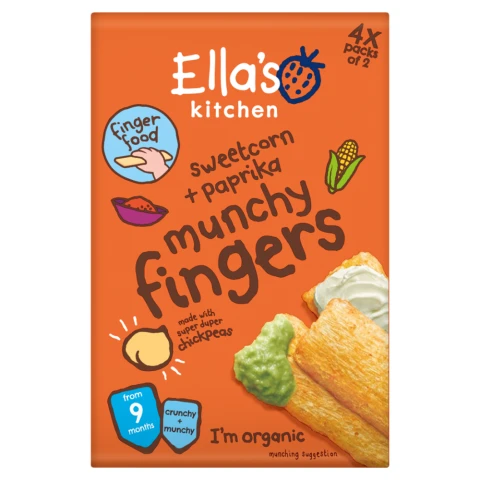 Ella's Kitchen Sweetcorn & Paprika Munchy Finger 9+ Months 48G