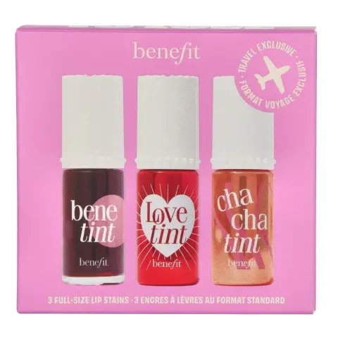 Benefit Lip Tints to Love Set 18 ml - 3x6ml - 1x Chachatint Lip & Cheek Stain 6ml/1x Lovetint Lip & Cheek Stain 6ml/1x Benetint Lip & Cheek Stain 6ml