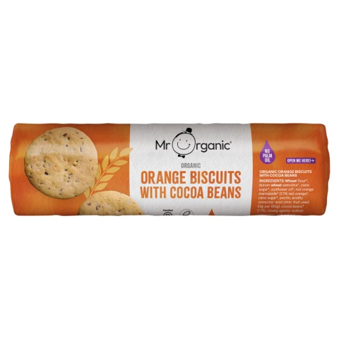 Mr Organic - Organic Orange Biscuits with Cocoa Beans - 250g