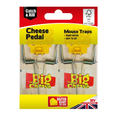 Big Cheese Wooden Mouse Traps 2pk