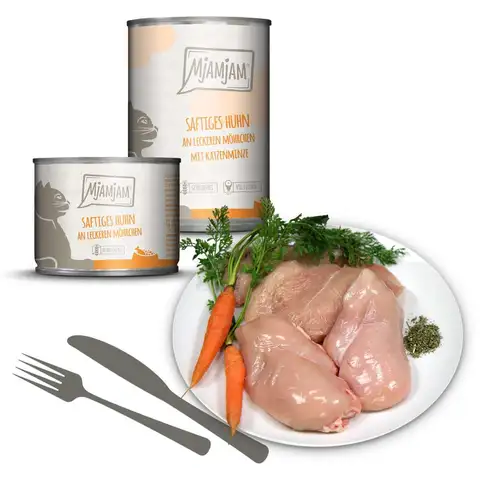 MjAMjAM - Poulet succulent aux délicieuses carottes, 6 x 200 g