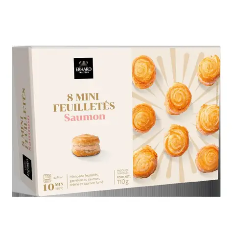 ERHARD 9 Mini feuilletés saveur saumon - 110 g