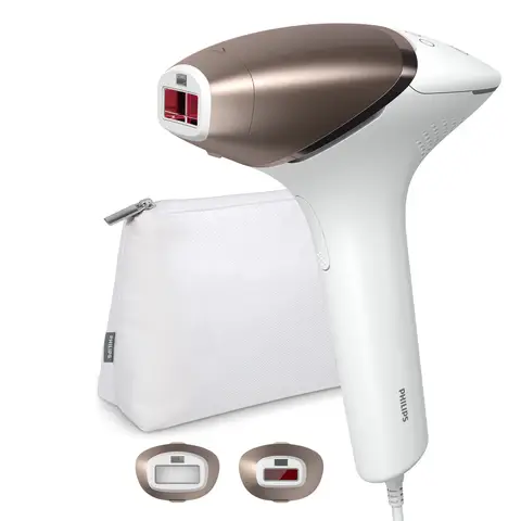 Philips Lumea 8000 Series IPL Hair Removal Device – SenseIQ Adaptive Pulsed Light, Up to 85% Hair Reduction, Smart Skin Tone Sensor – BRI945/00