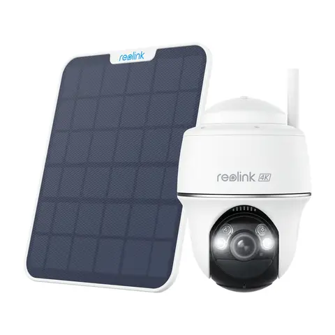 REOLINK B440 Kit solaire Caméra de sécurité extérieure 4K 8MP – Blanc