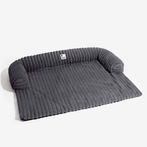 FUNNYFUZZY Coussin de canapé pour chien gris fonçé - Taille M
