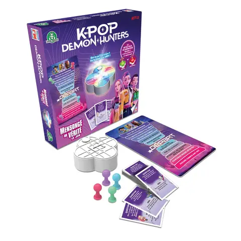 K-Pop Demon Hunters - Le jeu (version Française), Jeu de société, Mensonge ou Vérité : Mets ta sincérité à l'épreuve, 2 à 4 joueurs, Pour les enfants dès 8 ans, GP300