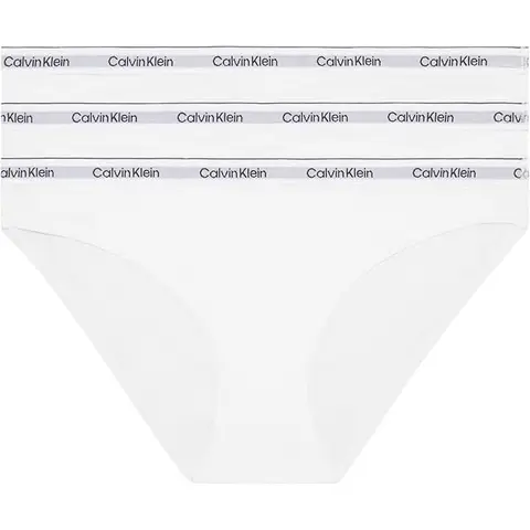 Calvin Klein - 3er-Pack Bikini-Slips - Icon-Logo - Weiß M