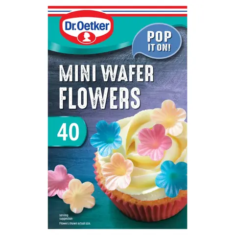 Dr Oetker Mini Wafer Flowers 40 Pack