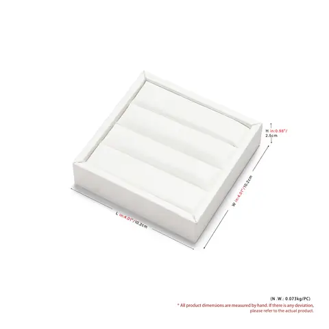 Oirlv Small Jewelry Tray Ring Earrings Jewelry Display Trays Stackable Jewelry Organizer Trays, linen 3 Slots Jewelry Drawer Organizer Inserts For Dresser