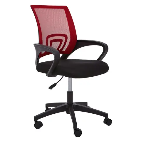 Interiors by Premier Office Chair with Arms Frazer Mesh Black/Red