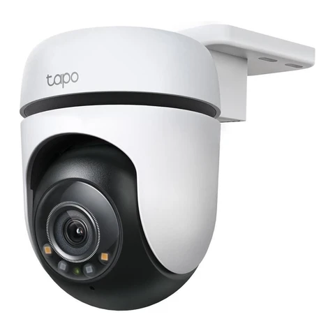 Tapo TC41 Außen-Sicherheitskamera, 2K 1296p, Schwenk-/Neigefunktion, Nachtsicht, Zwei-Wege-Audio, KI-Erkennung, IP65, WLAN, Weiß/Schwarz