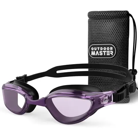 OutdoorMaster Goby Schwimmbrille für Erwachsene Lila