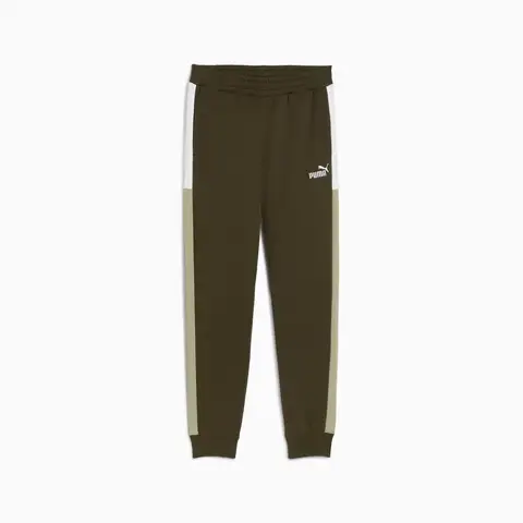 Puma Essentials BLOCK Sweatpants - Dark Olive