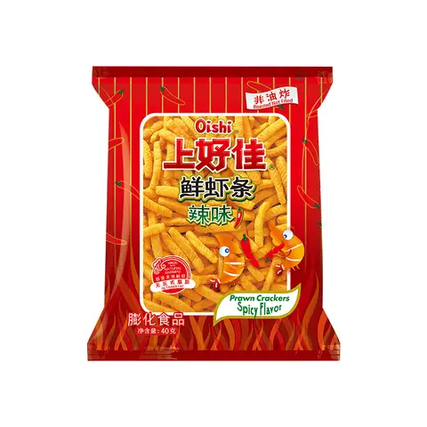 OISHI Chips aux Crevettes Saveur Épicée - 40 g