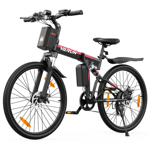 VARUN M26-3 PRO 250W motor city ebike Adult Electric Bicycle 48V7.8AH battery E-bike 26 Tire E-Mountain bike M26-3 PRO（Black 