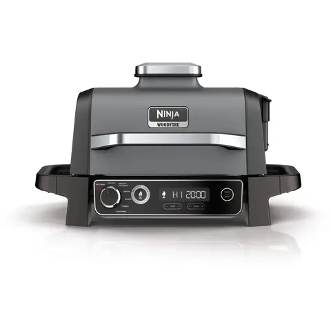 Ninja Woodfire OG701EU Electric Grill with Smoke Function and Hot Air Fryer