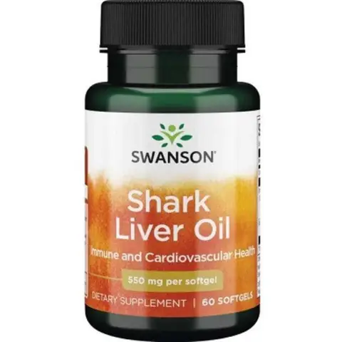 Swanson Shark Liver Oil Immune 550mg Softgels - 60 Softgels