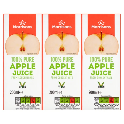 Morrisons Apple Juice 3x200ml