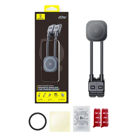 Baseus PrimeTrip C03sPro Magnetische Kabellose Auto-Ladehalterung (Klebemontage, Kosmisches Schwarz)