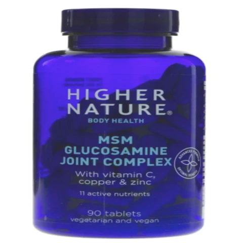 HIGHER NATURE - MSM Glucosamine Joint Complex - With Vitamin C, Copper & Zinc - 90 TABS