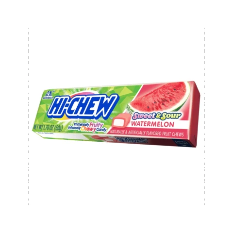 Morinaga Hi-Chew Chewy Fruit Candy - Sweet & Sour Watermelon Flavour 50g 森永西瓜软糖 50克