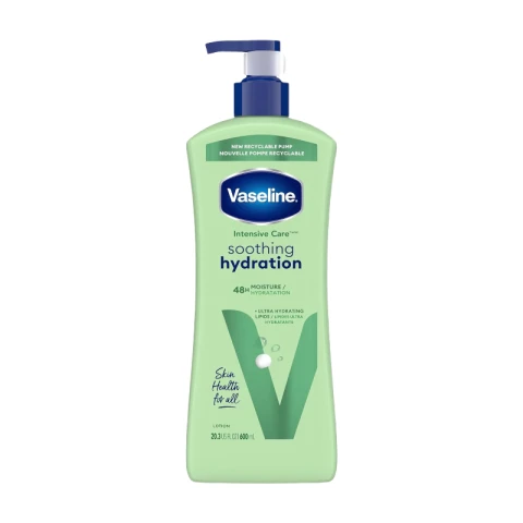 VASELINE 600ML BODY LOTION SOOTHING HYDRATION WITH PUMP 