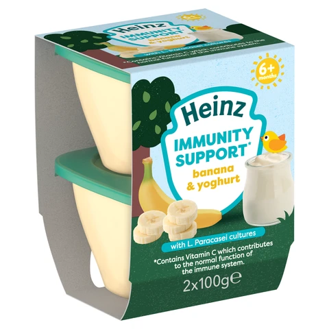 Heinz Banana & Yoghurt Immunity Support Pot 6+ Months 2 x 100g
