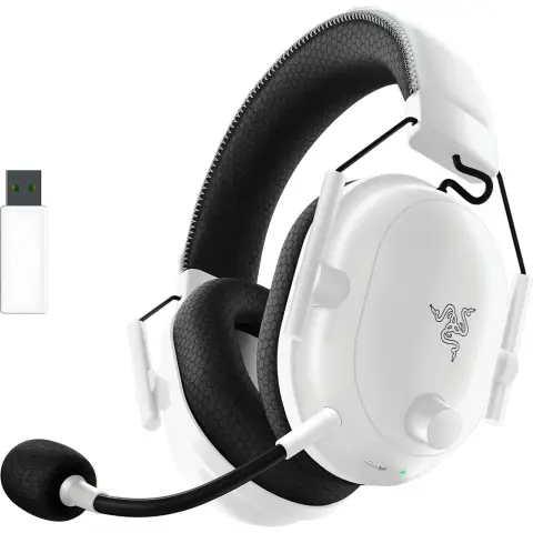 Razer BlackShark V2 Pro (2023) - Premium Wireless Esports Headset (HyperClear Super Wideband Mikrofon, Triforce Titanium 50mm-Treiber, HyperSpeed-Wireless-Technologie, bis zu 70 Stunden Akkulaufzeit) Weiß