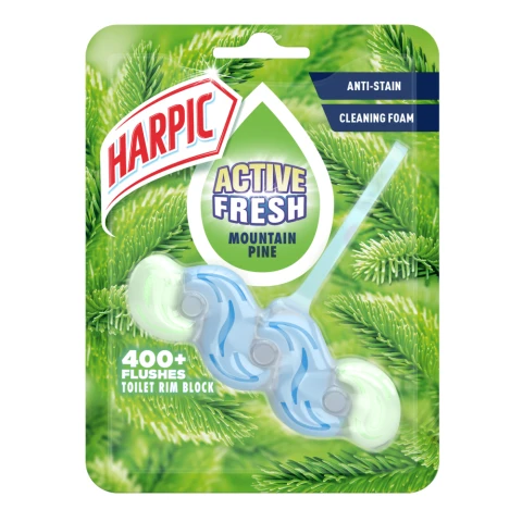 Harpic Active Fresh Mountain Winter Pine Toilet Rim Block