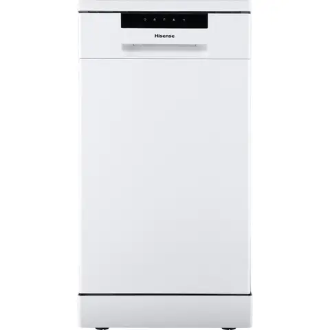 Hisense HS523E15WUK 45cm Freestanding Slimline Dishwasher - 9 Place Settings - White - E Rated
