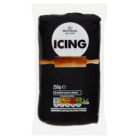 Morrisons Ready To Roll Black Icing 250g