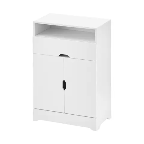 CLIPOP Pet Feeder Station with Raised Dog Bowl, Wooden Dog Food Storage Cabinet Container with Drawer, Cabinet with Elevated Pet Feeding Bowl for Food and Water