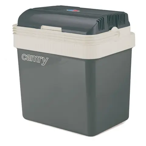 Camry CR 8065 Tragbare Elektrische Kühlbox, 21 Liter, Camping-Kühlschrank, 12 V und 220-240V für Auto, Kühl- und Warmhaltefunktion, Energiesparmodus, Grau [Energieklasse E]
