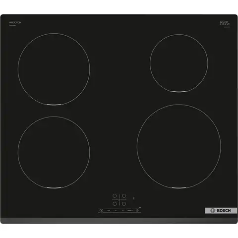 Bosch PIE631BB5E Series 4 60cm Induction Hob - Black Glass (Hard Wired)