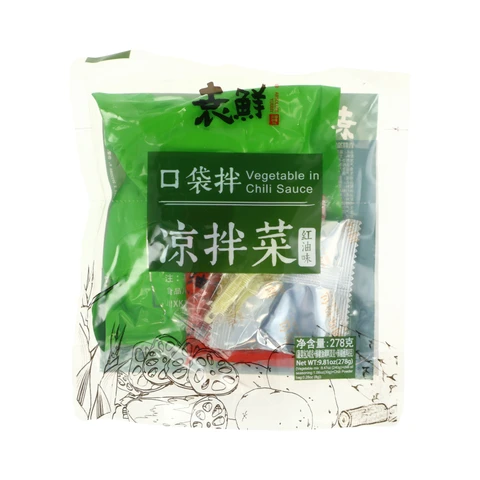 Yuan Xian Pocket Stir Cold-Plated Vegetables, Chili Oil Flavor, 278g