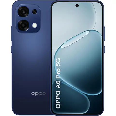 OPPO A6 Pro 5G CPH2781 Europe 256GB 8GB Stellar Black OEU SuperVOOC 80W Flash Charging, 6.57 Inch 120Hz AMOLED Display, Dimensity 6300, 8+256GB, Supercool VC, 50MP + 2MP AI Camera, IP69