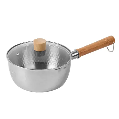 Maxcook Milk Pot 22cm 304 Stainless Steel Compatible with Induction Cooker and Gas Stove Multi-functional Kitchenware