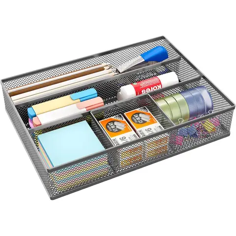 Senhoglb Mesh Drawer Organiser Tray，Silver, New Year Sale , Top gift picks