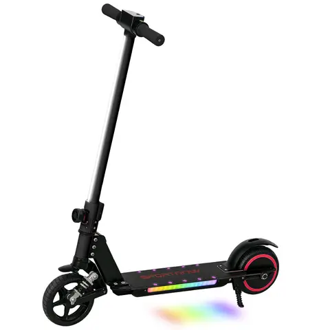 SPORTNOW Electric Scooter for Kids, Foldable Scooter for Age 6-14 with Dual Brakes, Up to 14 KM/H, Maximum Range 6 KM Black